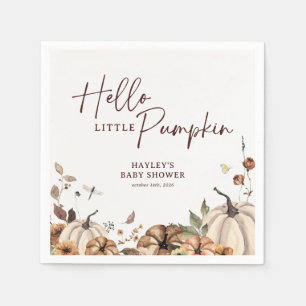 Hallo Kleine Pompoen Herfst Baby Shower Servet