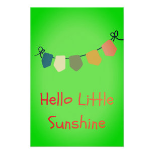 Hallo Kleine Zonneschijn Kinderkamer Muur Kunst Pr Perfect Poster