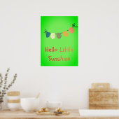 Hallo Kleine Zonneschijn Kinderkamer Muur Kunst Pr Poster (Keuken)