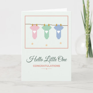 Hallo Kleintje Baby Waslijn Nieuwe Baby Kaart
