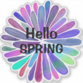 hallo kleurenontwerp voor de lente sticker (Voorkant)