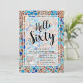 Hallo Kleurrijk & Leuk Mozaïek Kaart (Staand voorkant)