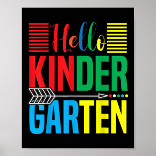 Hallo kleuterleerkracht terug naar school poster