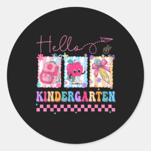 Hallo kleuterleidster Coquette strik terug naar sc Ronde Sticker