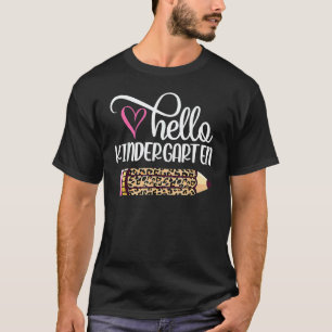 Hallo kleuterleidster Potlood terug naar school T-shirt