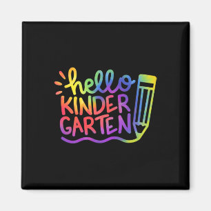 Hallo Kleuterleidster Tie Dye Welkom Byck Aan Magneet