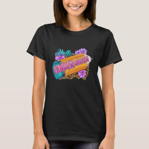 Hallo kleuterleraar Student Potlood Luipaard T-shirt