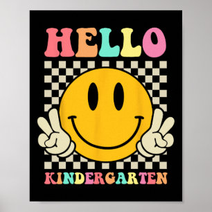 Hallo kleuterschool Byck naar school groovy leraar Poster