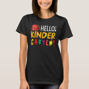 Hallo Kleuterschool Eerste Dag Op School Terug Naa T-shirt