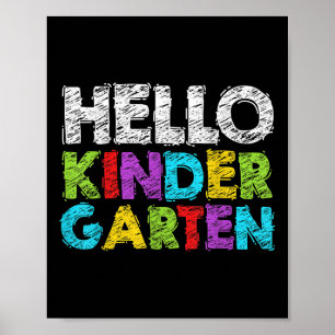 Hallo kleuterschool grappige terug naar school lee poster