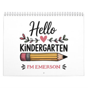 Hallo Kleuterschool Persoonlijke Terug Naar School Kalender