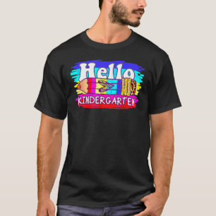 Hallo Kleuterschool Potlood Luipaard Terug naar sc T-shirt