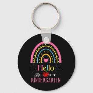 Hallo kleuterschool regenboog eerste dag terug naa sleutelhanger