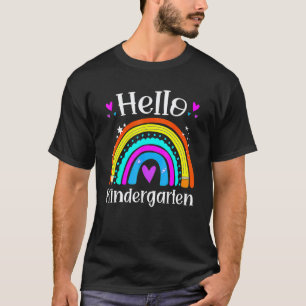 Hallo Kleuterschool Regenboog Potlood Leraren Teru T-shirt