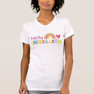 Hallo Kleuterschool Regenboog Terug naar School Le T-shirt