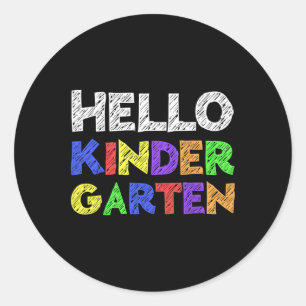 hallo kleuterschool ronde sticker