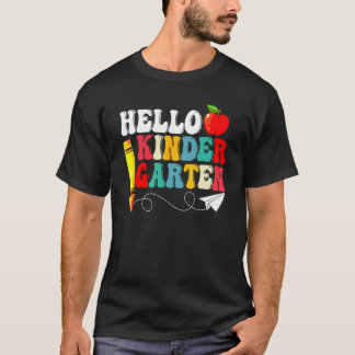 Hallo kleuterschool terug naar school leraar stude t-shirt