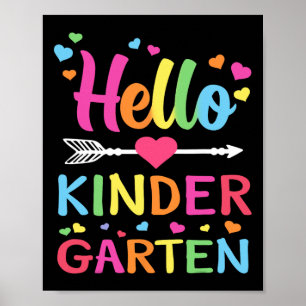 Hallo kleuterteam Kinder Byck naar school leraar Poster