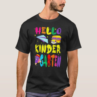 Hallo kleuterteam Kinder leraar kinderen terug T T-shirt