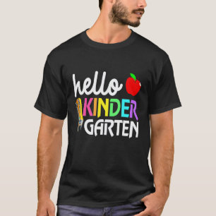 Hallo kleuterteam potlood leraar kinderen terug T T-shirt