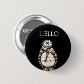 'Hallo..'-knop Ronde Button 5,7 Cm (Voorkant /achterkant)