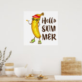 Hallo Koele banaan Poster (Keuken)