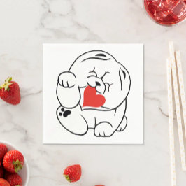 HALLO KOKORO Chow dog Servet