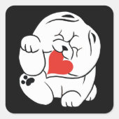 HALLO KOKORO Chow dog Vierkante Sticker (Voorkant)