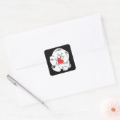 HALLO KOKORO Chow dog Vierkante Sticker (Envelop)