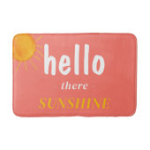 Hallo Koraal = daar Sunshine Typografie Badmat (Voorkant)