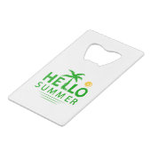 hallo kredietkaart flessenopener (Achterkant Gekanteld)