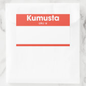 hallo "Kumusta ako si" Rechthoekige Sticker (Tas)