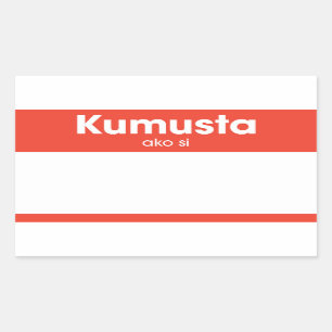 hallo "Kumusta ako si" Rechthoekige Sticker