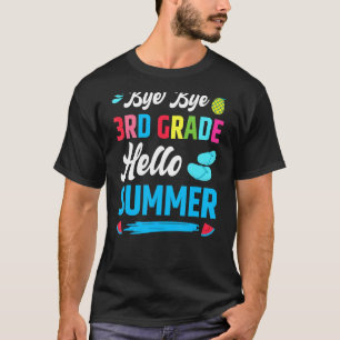 Hallo Laatste dag van school bye 3e klas T-shirt