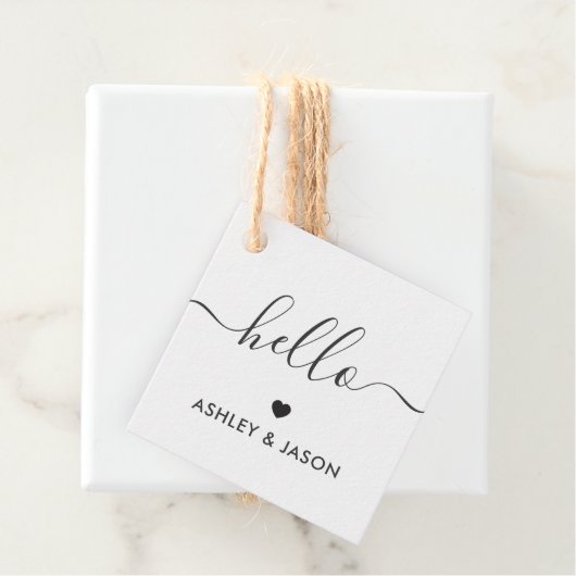 hallo Label, alle Occasion Gift Labels, Kraft Bedankjes Labels (In situ)