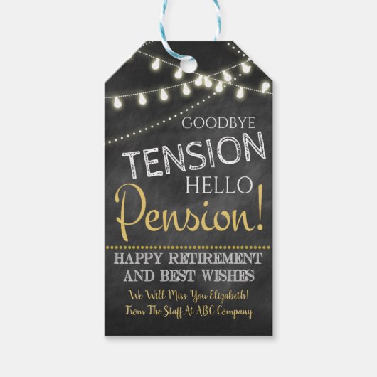 Hallo Label Vaarwel spanning Cadeaulabel (Voorkant)