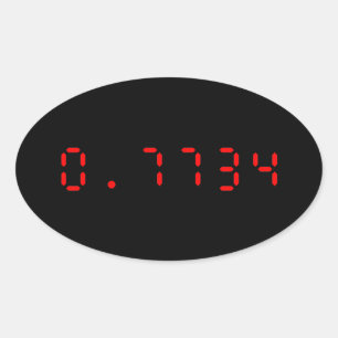 HALLO LED-calculator   0,7734 Ovale Sticker