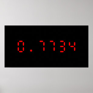 HALLO LED-calculator   0,7734 Poster