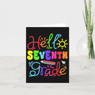 Hallo Leerkracht Zevende Klas Meisje Terug Naar Sc Kaart