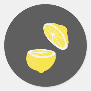 hallo Lemon modern geel fruit Ronde Sticker