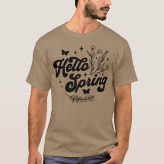 Hallo Lente Bloem Schattige Bloemen en Boter T-shirt