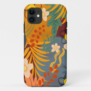 Hallo lente, bloemrijke kleurrijke Natuur bladeren iPhone 11 Hoesje