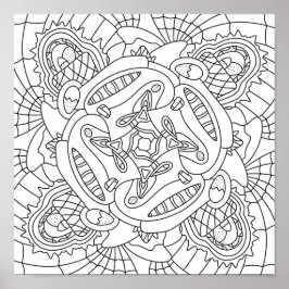 Hallo Lente: Gelukkige Pasen Kleurplaat Poster