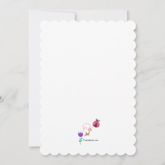 Hallo Lente is Gearriveerd Uitnodiging (Achterkant)