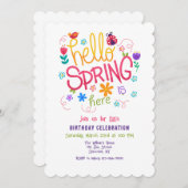 Hallo Lente is Gearriveerd Uitnodiging (Voorkant / Achterkant)