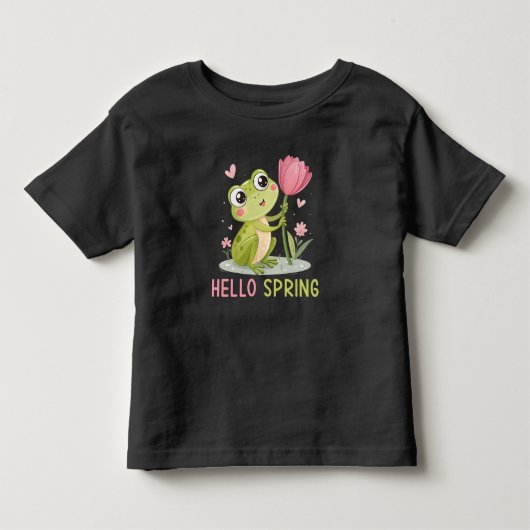 Hallo Lente Kikker, Natuurliefhebber Kinder Shirts (Voorkant)