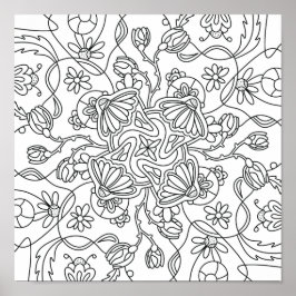 Hallo Lente: kleur je eigen bloem Poster