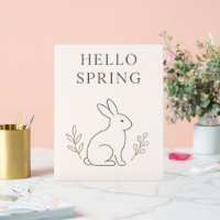 Hallo Lente Minimaal Konijn Lijn Kunst
