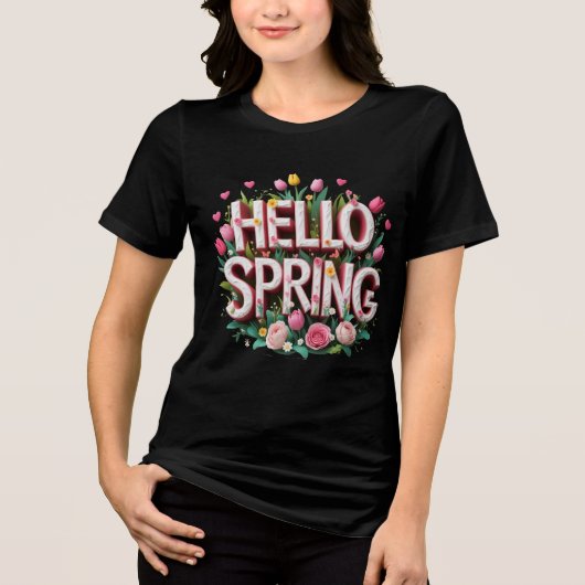hallo lente Tri-Blend shirt (Voorkant)