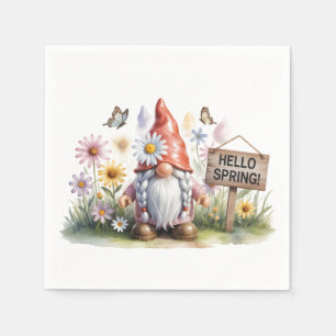 Hallo Lente Tuinkabouter: Schattige Kabouter met V Servet